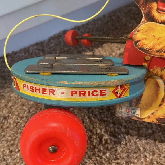 VINTAGE FISHER PRICE TEDDY ZILO XYLOPHONE PULL TOY - Picture 4 of 8